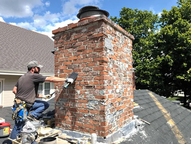 Completed chimney rebuild by West Haven Chimney Sweep in West Haven, CT