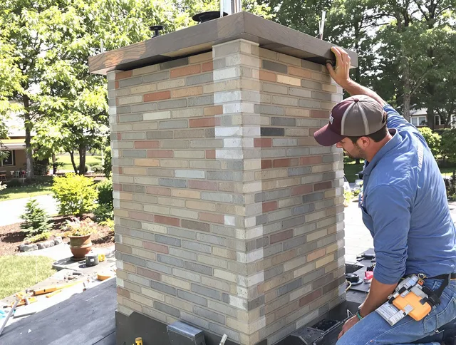 West Haven Chimney Sweep completing a modern chimney remodel in West Haven, CT