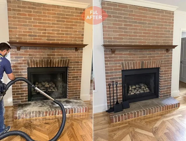 West Haven Chimney Sweep carefully sanitizing a fireplace in West Haven, CT