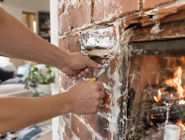 Routine fireplace repair by West Haven Chimney Sweep in West Haven, CT
